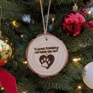 Personalized  Wood Dog Ornament